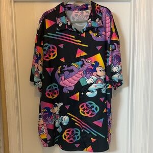 Figment and Micky mouse Men’s button down 4XL